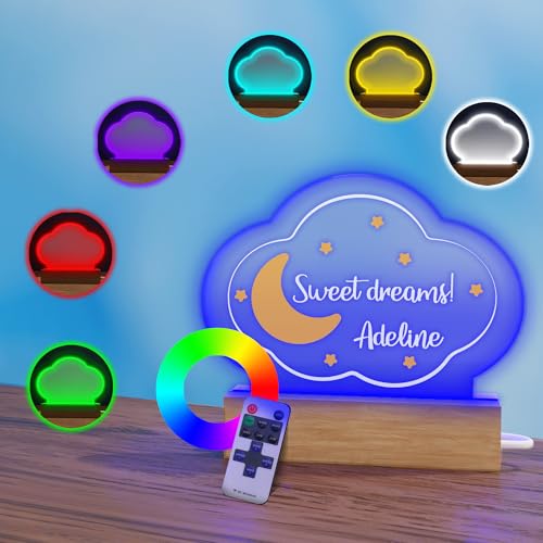 Lámpara de mesa acrílica con LED multicolor para niños
