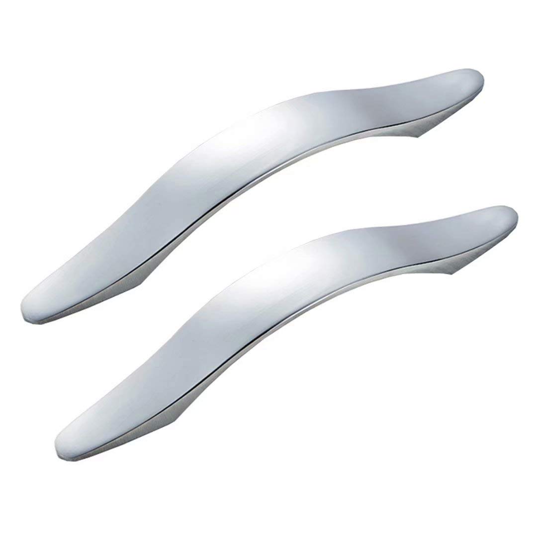 Creatwls Cabinet Hardware Handle Pull Modern Minimalist Cabinet Handle Pull Knobs, 2 Pack Drawer Pulls Kitchen Hardware, Aluminum Alloy, 5" Inch (128mm) Hole Centers