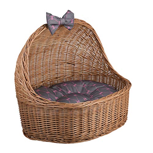 Panier pour chien rose e-wicker24 contre les allergies - 2