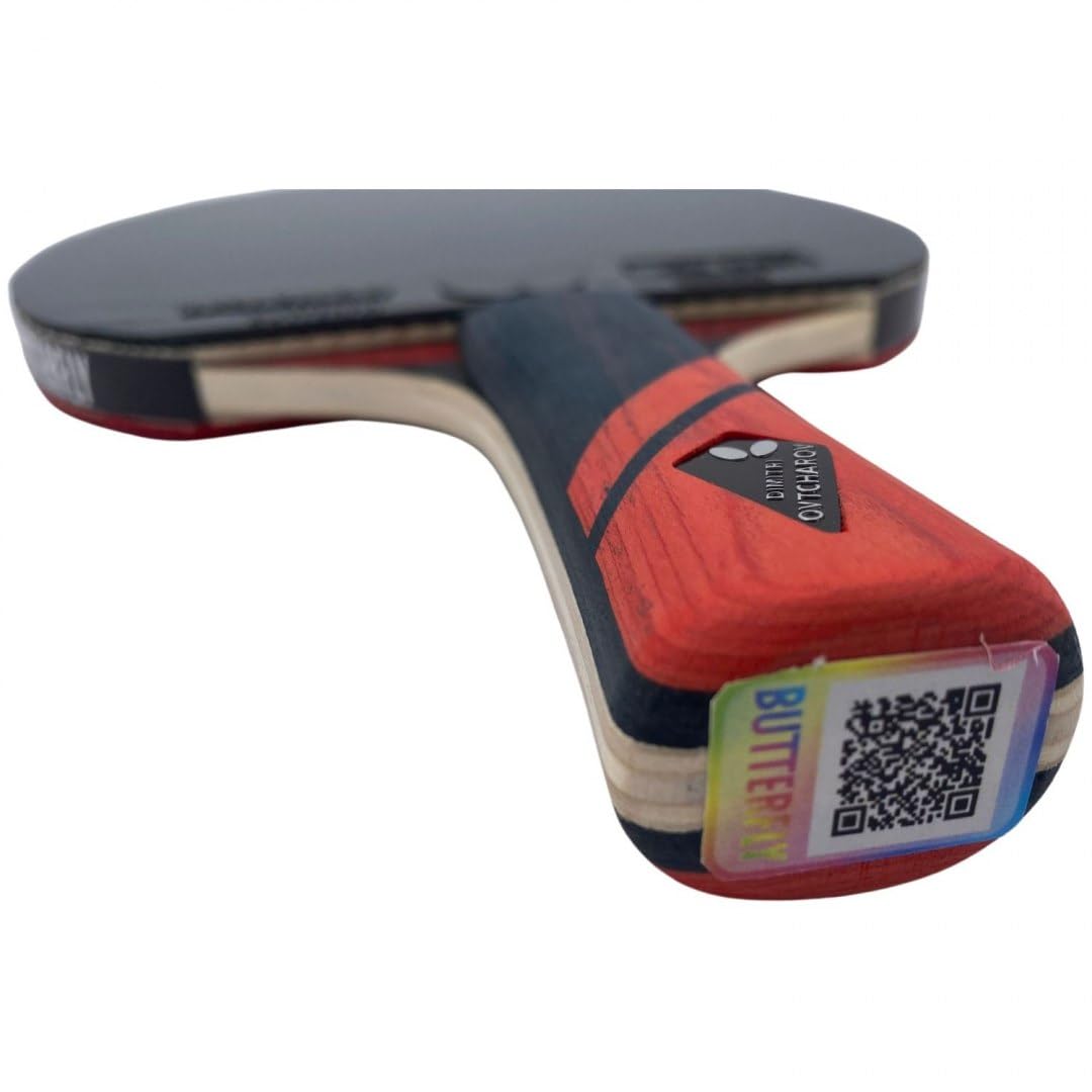 Butterfly® Dimitrij Ovtcharov Black - Racchetta da ping pong | Tecnologia Eva, rivestimento Wakaba certificato ITTF, spugna da 2,1 mm | Racket Bat TT professionale per giocatori avanzati