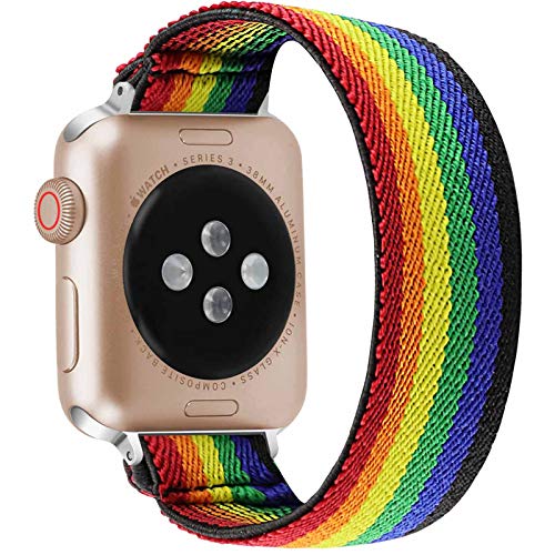 TopPerfekt Elastische band compatibel met Apple Watch,Geschikt voor iwatch Series SE/7/6/5/4/3/2/1 zachte elastische… - Image 3