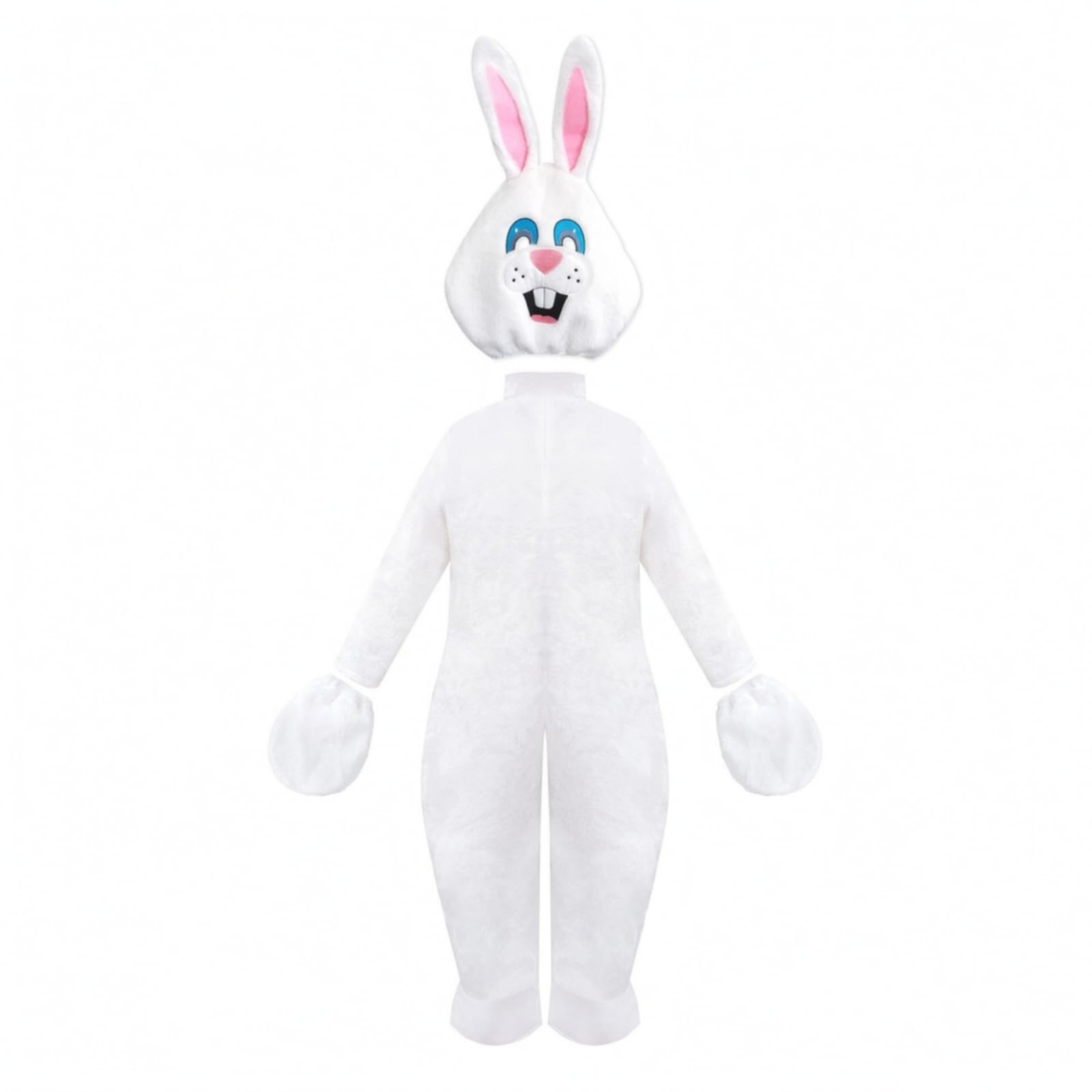 Baoblaze Costume da Coniglio Bambini Tuta Travestimento Maschera Coprimani in Poliestere Peluche con Apertura Centrale Facile da Indossare Adatto per Recite