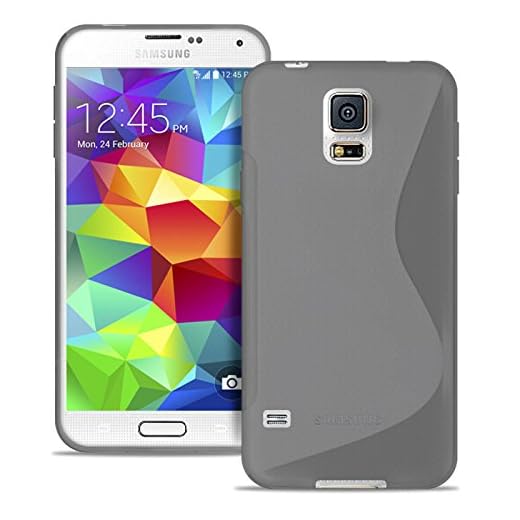 Mobilskal för Samsung Galaxy S5 Mini | Ultra-Slim Case | S-line Bumper, Samsung Galaxy S5 Mini, Transparent Grau