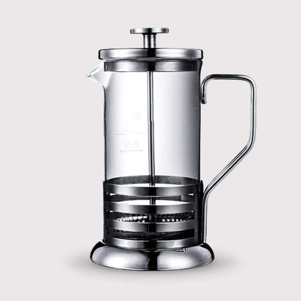 French Press Coffee Maker - Presses Makers - 600 ML 4 Cup - Stainless Steel 304 NOT - Fine Duckbill Filter/Spout Diversion Silver 600ML French Press