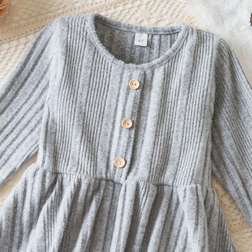 NNJXD Vintage Girl Knit Dress Princess Party Long Sleeves Twirly Winter Autumn Dresses3