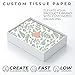 COACO Personalized Tissue Paper, Your Custom Design, Logo, or Text, Great for Holiday or Special Occasion, Small Business Packaging or Gift Wrapping, 30, 50, or 100 Count, White (18