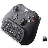 Xbox Keyboard, Megadream Full Size Mini 2.4G Wireless Gaming Chatpad Message Game Keypad with 3.5mm Headset and Audio Jack & 47 Keys for Microsoft Xbox Series S/X, Xbox One & Elite 1 2 Controller - Black