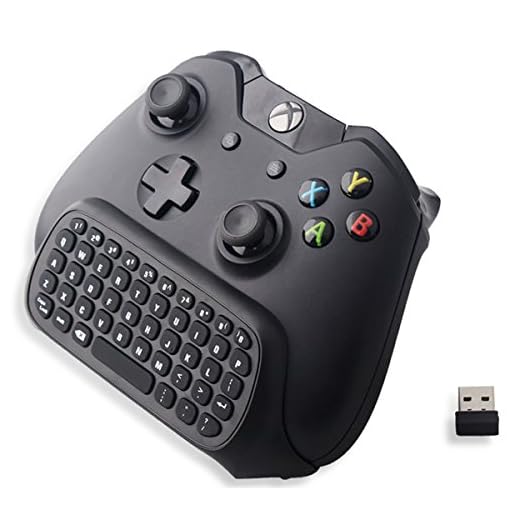 Xbox One Keyboard, Megadream Mini Wireless Gaming Chatpad Keypad with 3.5mm Audio/Headset Jack & Mouse Function for Xbox One/S Controller & PC Computer Laptop - 2.4GHz (Not Included Controller)