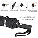 Miserwe Umbrella 12 Ribs Windproof Lengthened Handle Travel Umbrella with Auto Open Close Button and Free Upscale Leather Cover