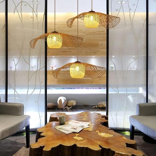 Suspension en rotin faite main pour illuminer vos repas - 6