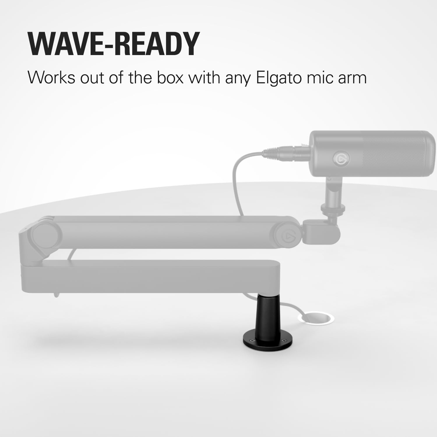 Elgato Wave Desk Plate, Flange Mount for Elgato Mic Arms Easy Screw-In Setup, No Clamps or Cutouts - Image 3