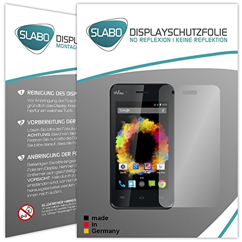 Slabo 2 x Film de Protection d'écran pour Wiko Sunset Protection écran Film No Reflexion Mat