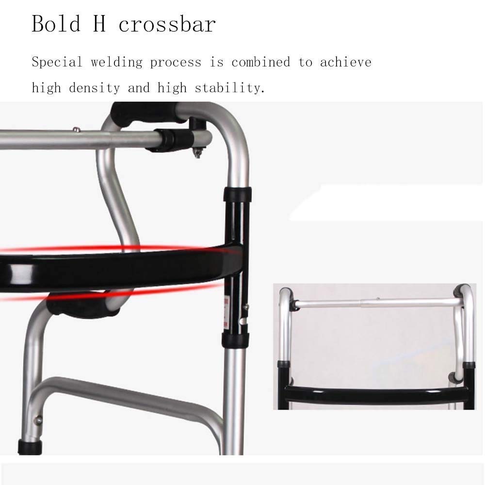 Walker, Rollator Walker Składana rama spacerowa dla seniorów, z kółkami Lekki aluminiowy chodzik Regulowana wysokość: 30,8 "-38,4" little surprise