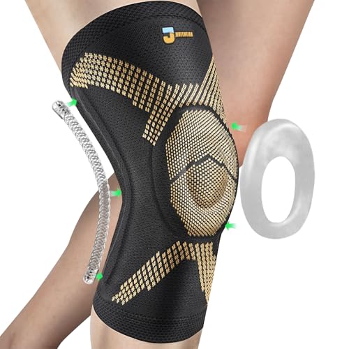 JIUFENTIAN Copper Knee Brace for Women and Men -Knee Sleeves for Knee Pain -Arthritis Pain Relief & Joint Support for Running, Workout, Sports - SINGLE(X-Large