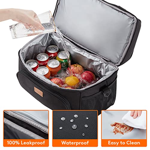 Image of Lifewit Insulated Cooler Bag, 32 /48 Can Large Leakproof Beach Cooler, Lightweight Portable Double Layer Soft-Sided Travel Ice Chest for Camping, Kayaking, Road Trips, Grocery Shopping