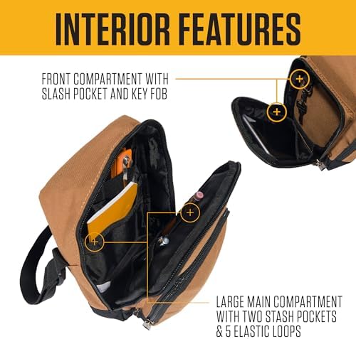 Amazon | Carhartt クロスボディ ジップバッグ 丈夫 調節可能な