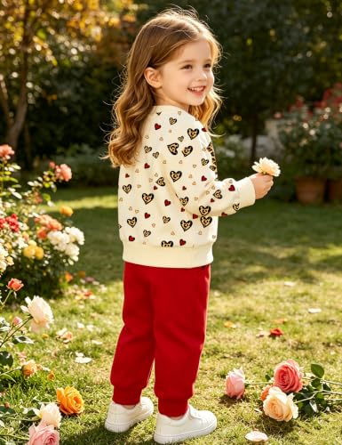 Image of Toddler Girl Clothes Fall Winter Outfits Wild Hair Don't Care Highland Cow Sweatshirt Pants Western Cowgirl Outfit
