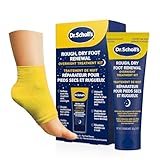 Dr. Scholl's Rough, Dry Foot Renewal Ultra Overnight Treatment with Overnight Foot Cream 85g with Aloe, Coconut Oil & Urea and Heel Sleeve Socks, Deeply Moisturize & Soften Feet, Dermatologist Tested