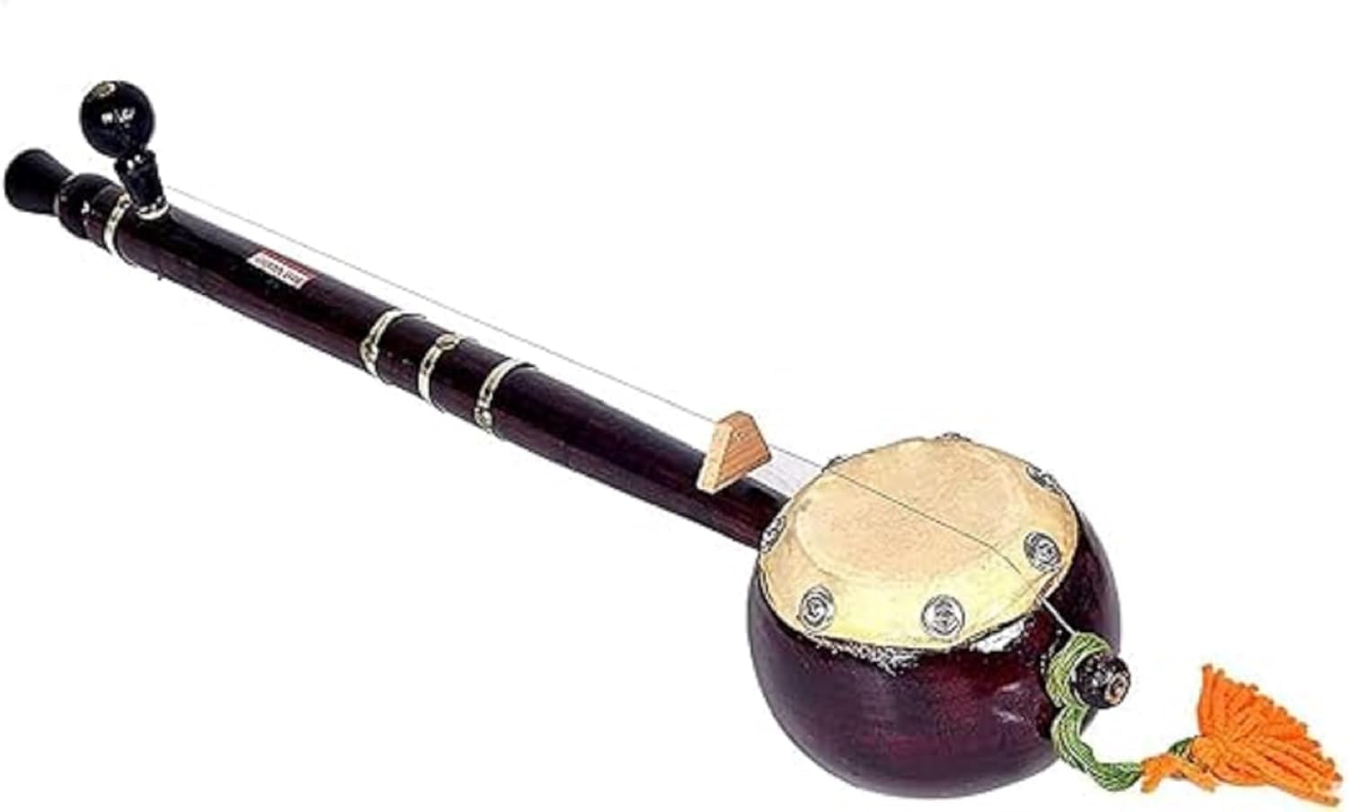 Iktara indien fait à la main en bois (Tumbi) – Pièce d'exposition d'instruments de musique folkloriques traditionnels et jouant de la musique