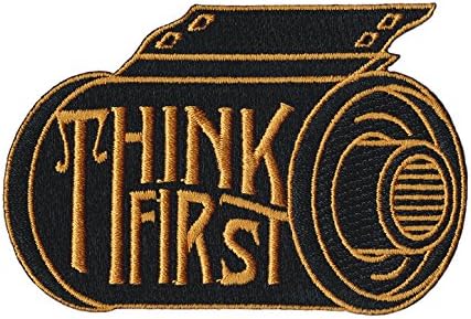 Asilda Store Embroidered Sew or Iron-on Patch (Think First)