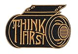Asilda Store Think First Camera Film Roll Embroidered Sew or Iron-on Patch