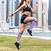 LOKLNEYK Compression Socks，Suitable For People Who Work Standing For A Long Time，Used During Exercisemodern Fashionable Purple Glitter Lashes