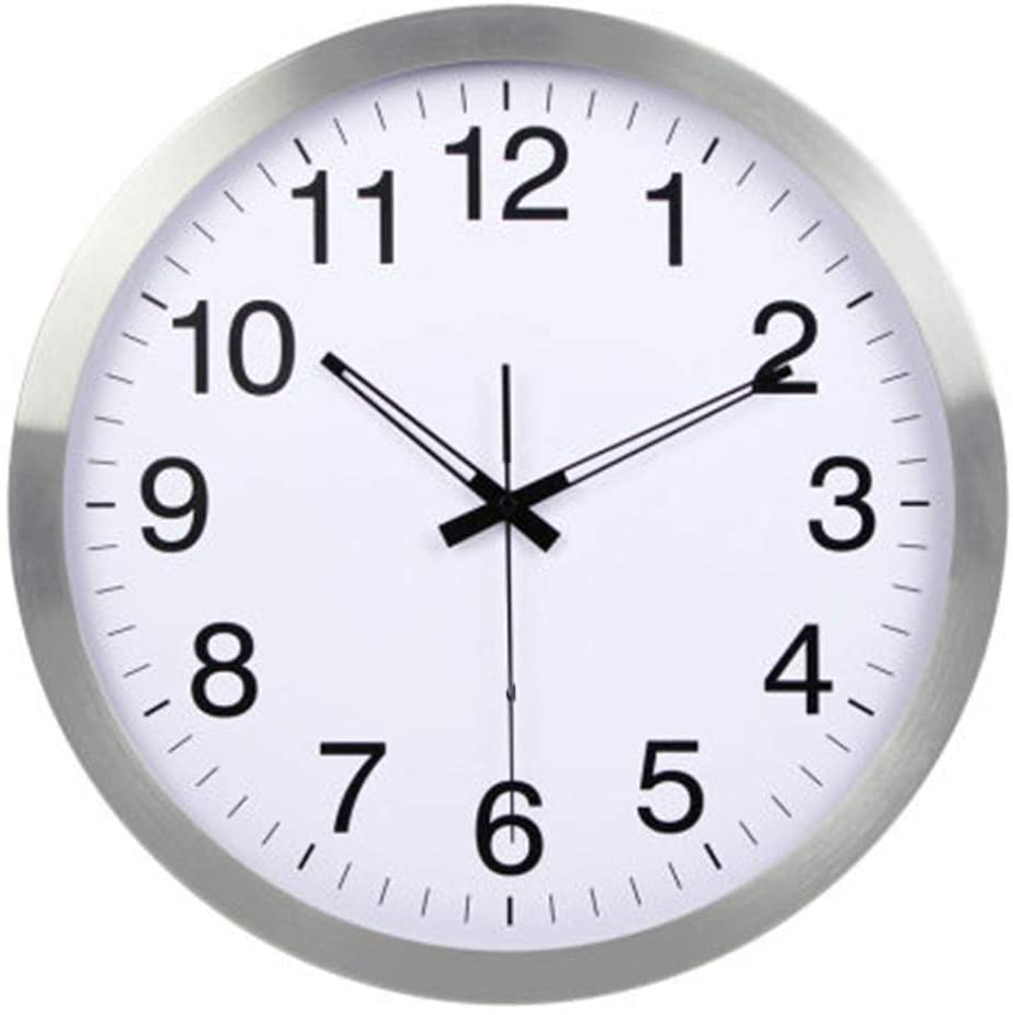 Horloge murale pour la maison ronde silencieuse en métal style moderne