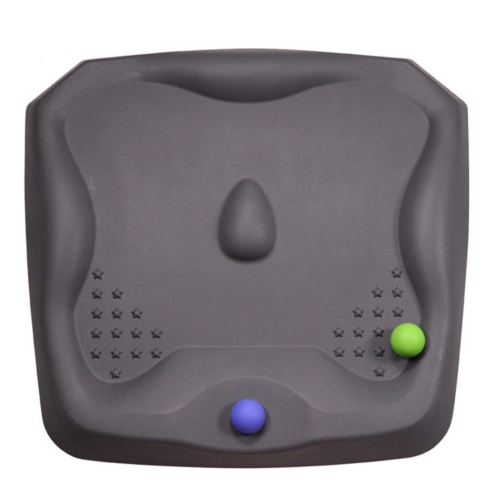 Non-flat Anti-fatigue Standing Comfort Floor Mat for Office Workroom with Ball Massage (27 * 28 * 3inches, Grey)