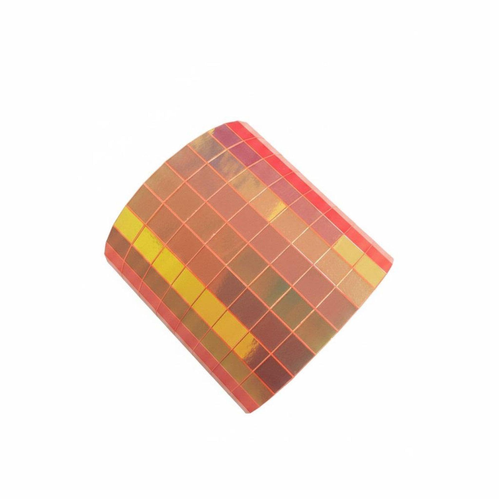 SECRET DESIRE Disco Ball Tile 3D Effect Self Mosaic Tile DIY Craft Mosaic Mirror Sheet for Music Room Room Dazzling Orange-image-13
