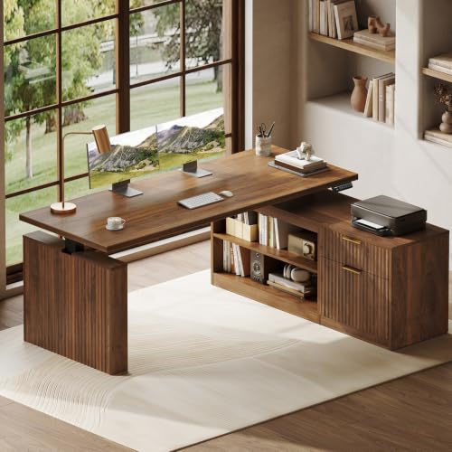 OffiGo 63-Inch L-Shaped Electric Standing Desk