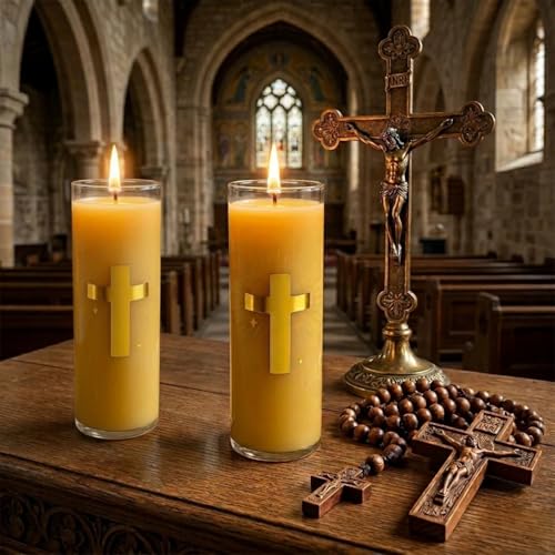 Beeswax Candles 136Hr Long Burning Prayer Candles Catholic Religious Gift
