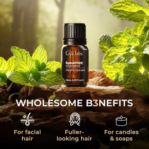 Image of 100% Pure Spearmint Essential Oil - 0.34 Fl Oz - Spearmint Oil for Hair, Skin, Diffuser, Aromatherapy & DIY Candle Making Scent