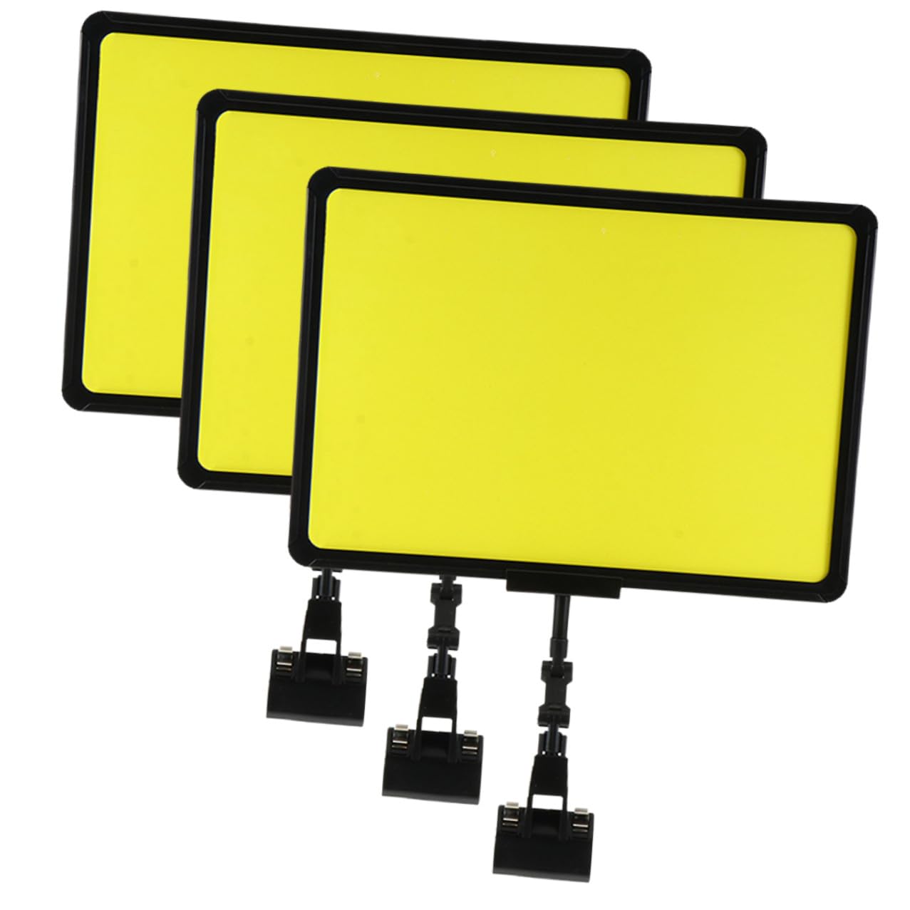 Set da 3 Supporti per Cartelli Prezzi in Plastica con Clip Espositore Multifunzione per Supermercati e Negozi Porta Cartellini da Banco Leggero e Resistente per Pubblicità e