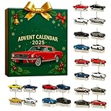 【Elección perfecta】Calendario de Adviento de Navidad 2025, del 1 de diciembre a Nochebuena. Este calendario combina coches y motos con una maravillosa portada navideña que llega al corazón del destinatario.
