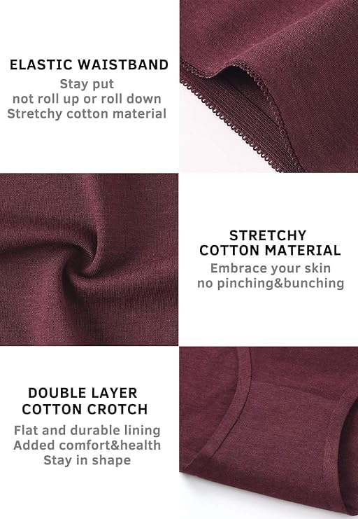 Image of LOURYN KOULYN Cotton Bikini Women's Breathable Panties Seamless Comfort Underwear (Pack of 6)