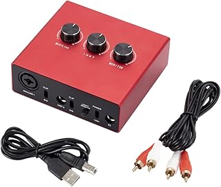 MARMERDO External Sound Card Sound Card for PC USB Audio Interface USB Sound Card Audio Card Recording Accessory Computer Sound Card Red Abs Cell Phone Major Audio Interface for PC