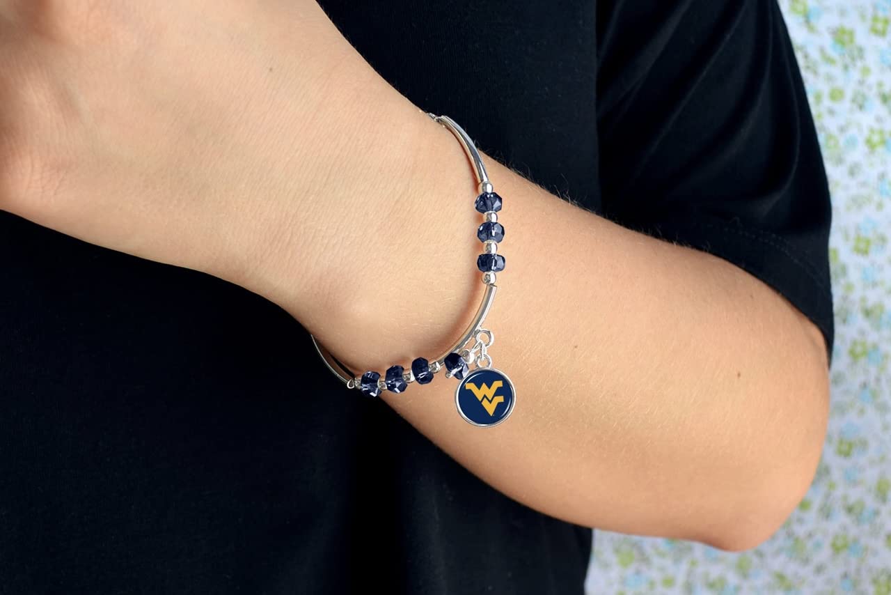From the Heart West Virginia Mountaineers Ivy Stretch Bracelet Silver Jewelry Gift WVU