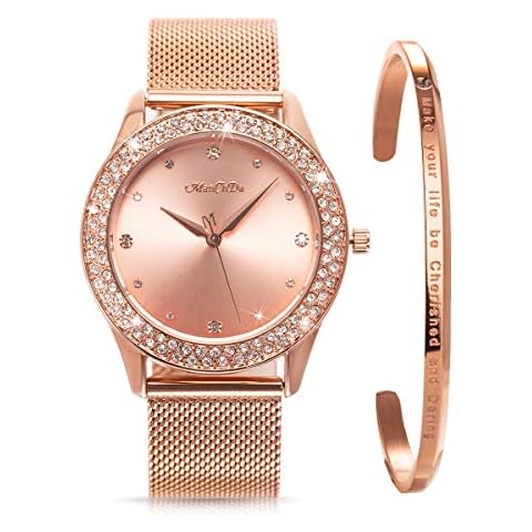 Montre ManChDa Femme Or Rose Cover