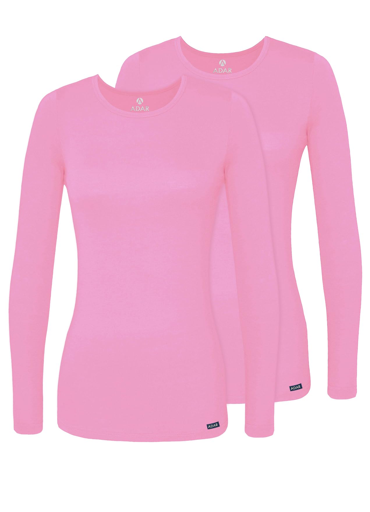 Adar Underscrubs for Women 2 Pack - Long Sleeve Underscrub Comfort Tee