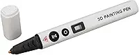 Kit de Caneta de Impressão 3D, Portador Caneta Ergonômica Tipo C USB High Temperation 3D Pen 39in Comprimento do Cabo para ABS (Branco)