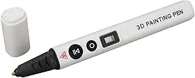 Kit de Caneta de Impressão 3D, Portador Caneta Ergonômica Tipo C USB High Temperation 3D Pen 39in Comprimento do Cabo para ABS (Branco)