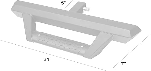 Miniatura 4 de Armordillo AR Paso de enganche para enganche de remolque de clase 3 en negro mate resistente de 2 pulgadas, paso de enganche receptor  7180321