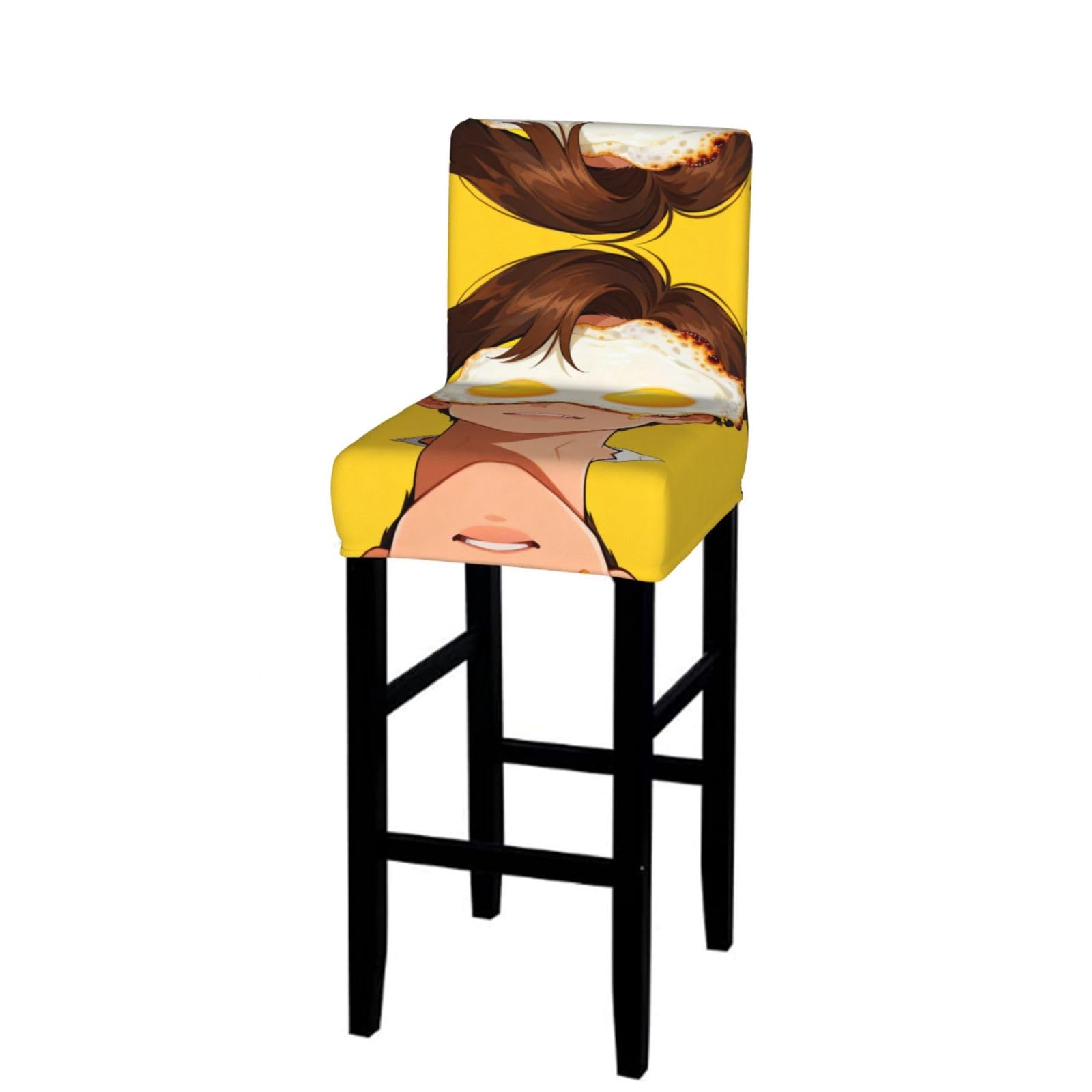 CNTDBU Funny eye mask Bar Stool Cover-Stretchy Chair Slipcover for Kitchen