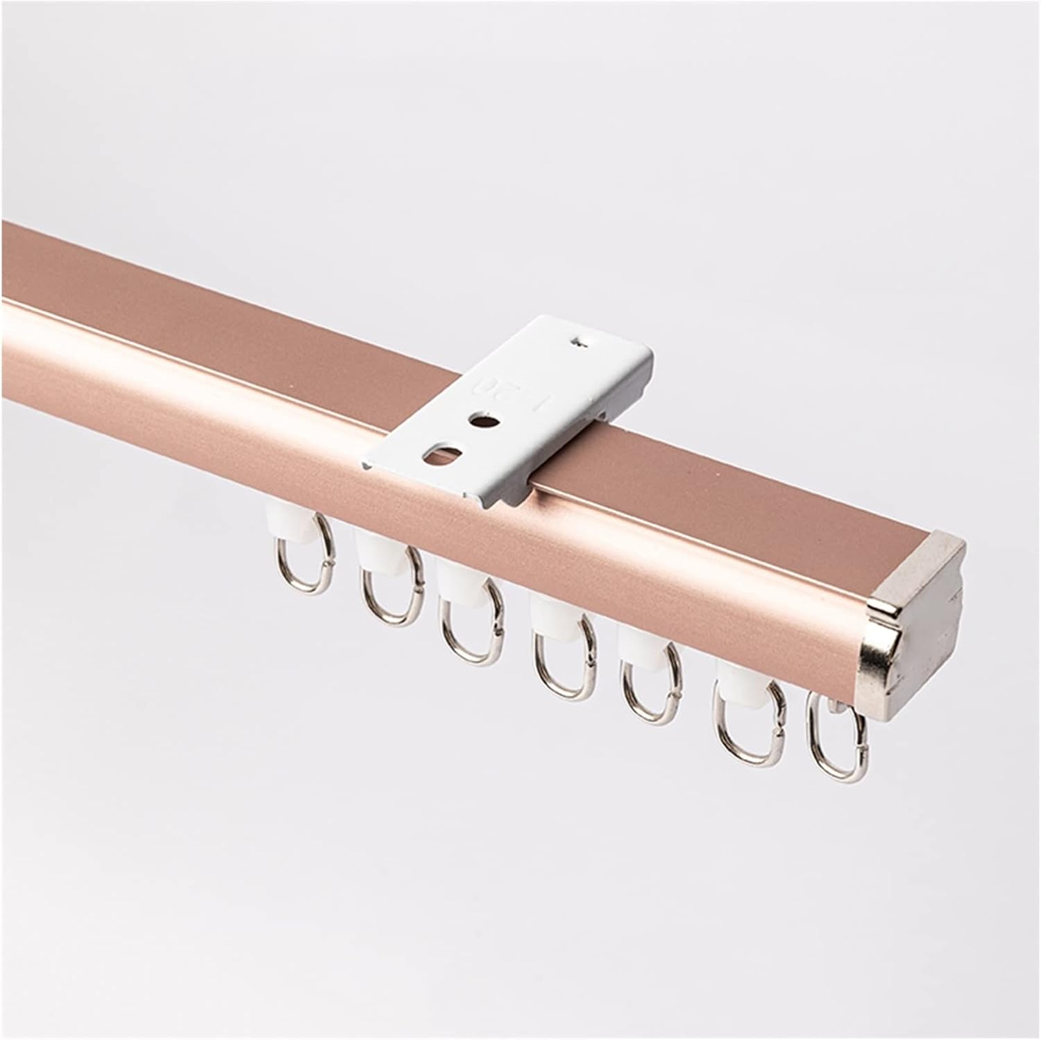 Modern Curtain Track With Silent Pulleys, Ceiling Or Wall Mounted Curtain Straight Track System, Aluminum Curtain Track And Fittings, For Bedroom RV Room Divider (Color : A-wall-mounted, Size : 1