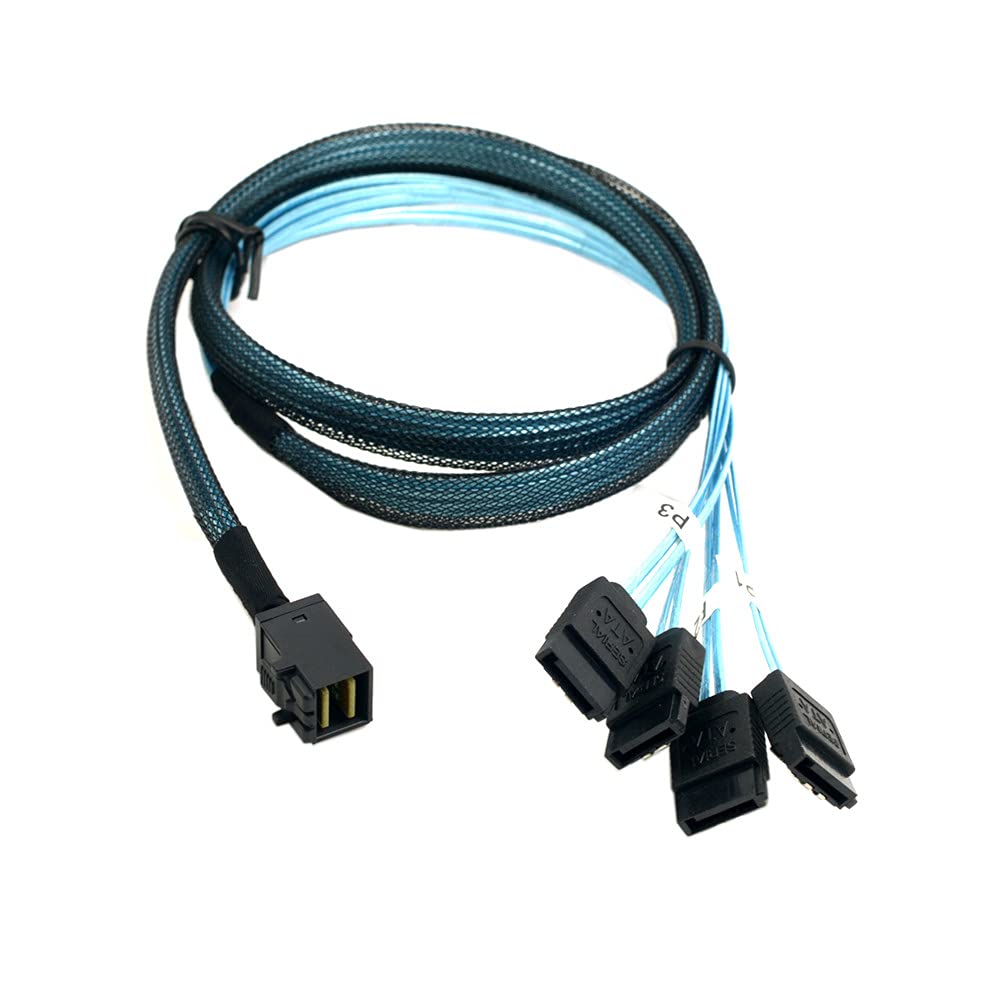 xiwai Cavo interno mini SAS HD SFF-8643 Host a 4 SATA 7pin Target Hard Disk 6Gbps Data Server Raid Cable