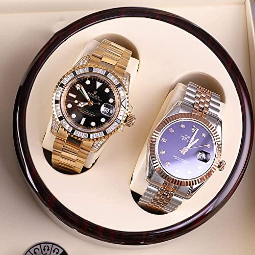 Reloj Winder Box de madera para 6+10 relojes automáticos con luz LED 7