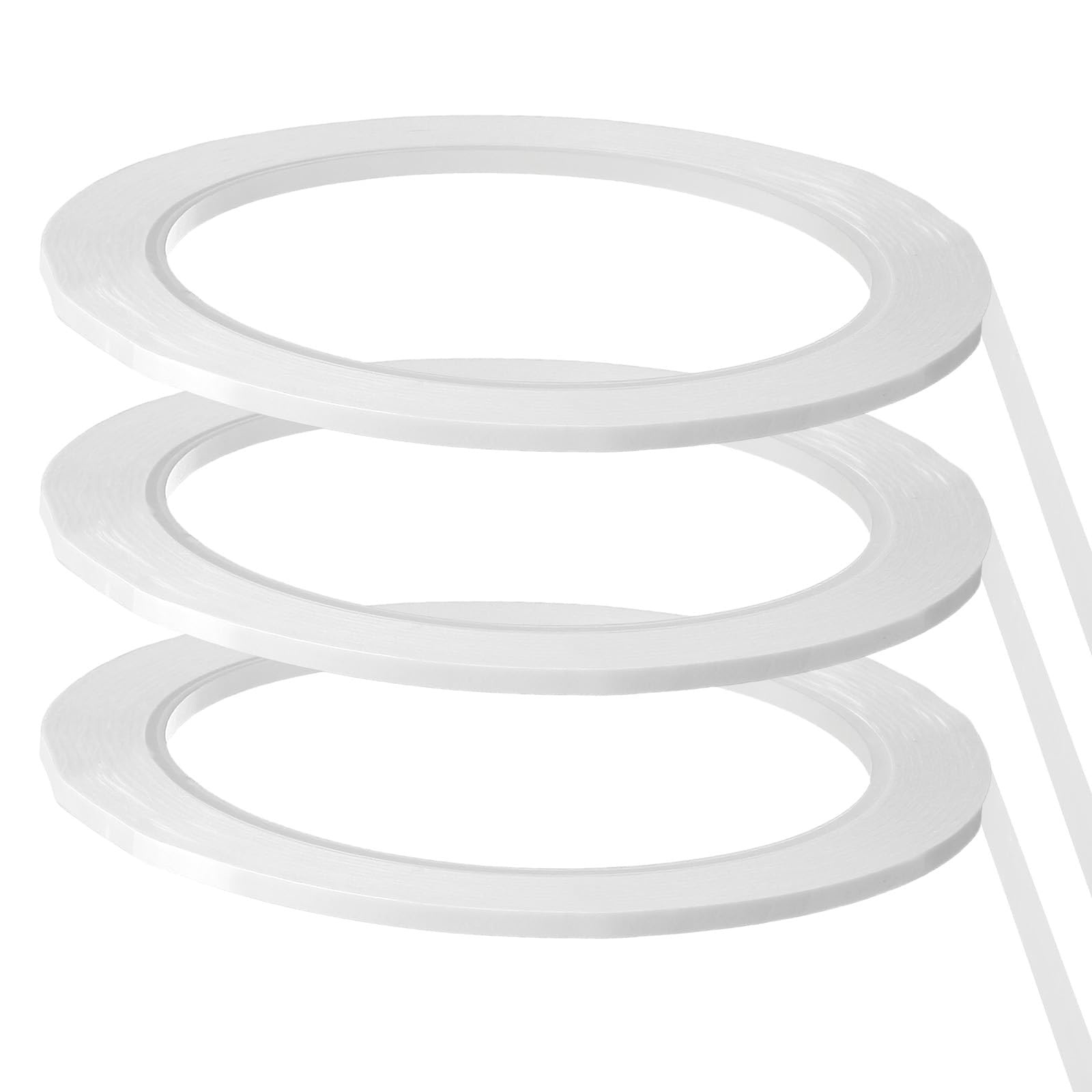 TA-VIGOR Whiteboard Tape 3mm x 66m Self Adhesive White 3 Rolls
