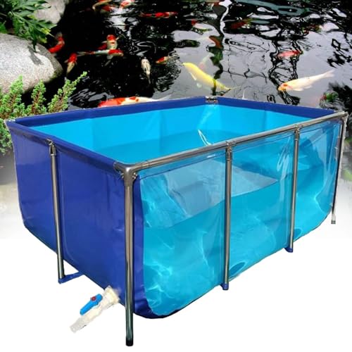 Bassin à koï pliable et transparent en PVC avec vanne de vidange rapide pour l'aquaculture