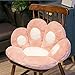 LEIhhdy Gato Paw Kawaii Almohada Animal Asiento Cojín Relleno Calentador de Manos Sofá de Felpa Piso Interior Silla de hogar Decoración Regalo de Invierno 70X80cm Rosa