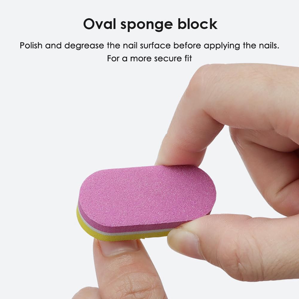 3pcs Set of Pink Nail Tools Including Nail Files Crystal Bars and Rectangle-Shaped Sponge Files Suitable for Art — view 6